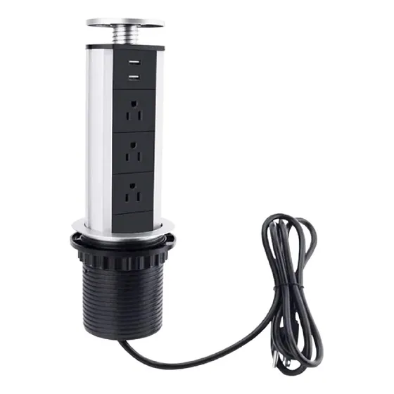 Toma Corriente Empotrable Extraible Gris Con Usb