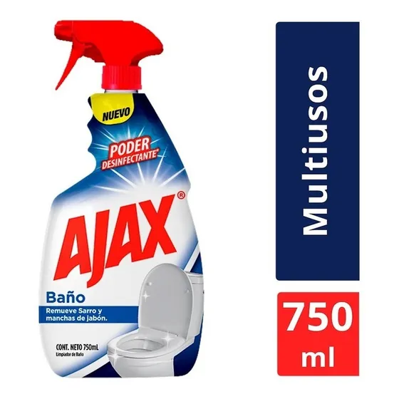 Limpiador De Baños Líquido Ajax Poder Desinfectante 750ml