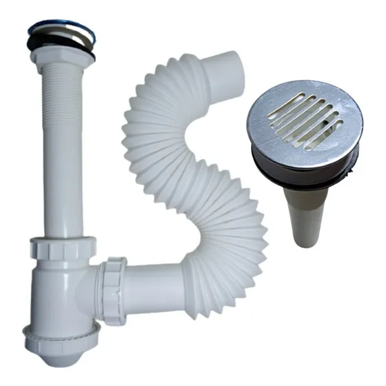 Desague  Bajante Para Lavamanos Con Sifon Flexible Griven