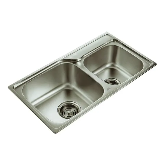 Fregadero Lavaplatos Doble Bm Trevi Acero Inoxidable Lujo