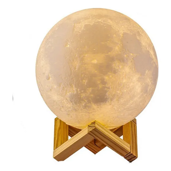 Lámpara Lunar Led Mágica De Iluminación Nocturna Carga Usb
