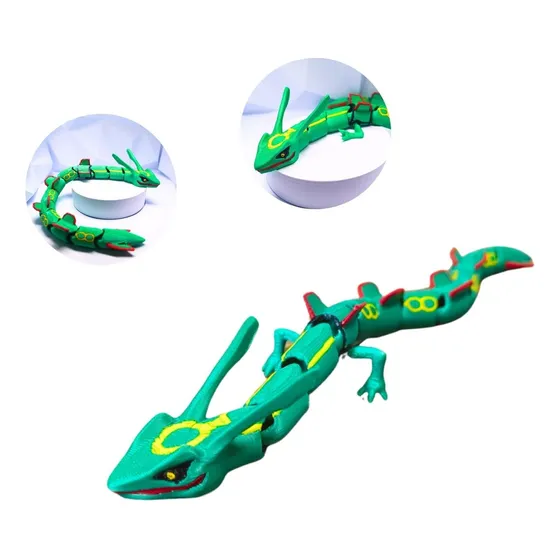 Boneco Rayquaza Pokemon Shiny Action Figure