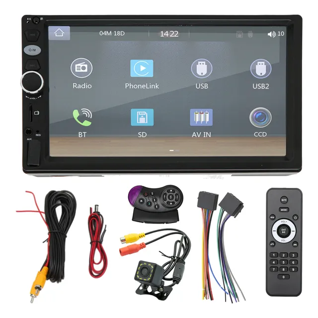 7in Autoestéreo Pantalla Táctil Estereo Con Camara Reversa
