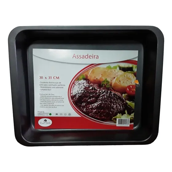 Bandeja Rectangular Antiadherente Casa Bella 38cm X 31cm   