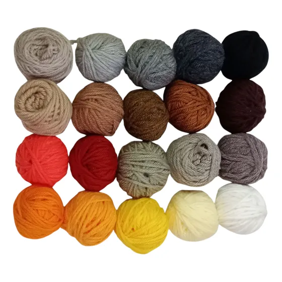 Set 20 Lanas Colores Ovillitos Para Bordado Y Manualidades 