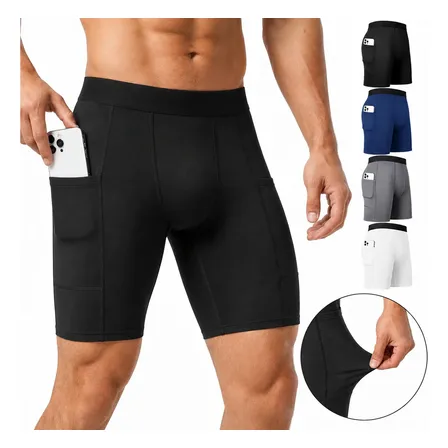 Bermuda Masculina Short Compressão Corrida Térmica Com Bolso