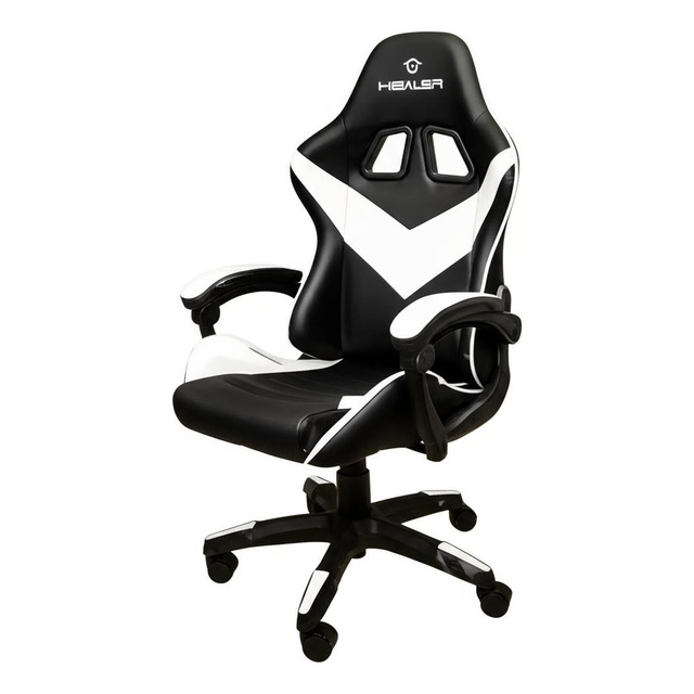 Cadeira Gamer Preto/branco Healer Lancer GiratĂłria Cadeira Gamer Preto/branco Healer Lancer GiratĂłria