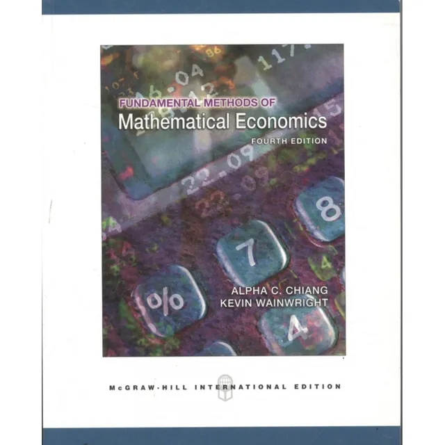  Fundamental Methods Of Mathematical Economics  -  Chiang 