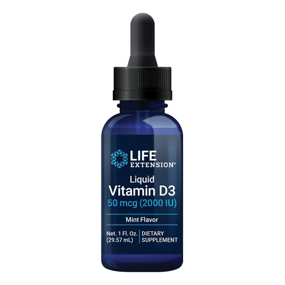 Suplemento Life Extension, Vitamina D3 Líquida, 50 Mcg (2000