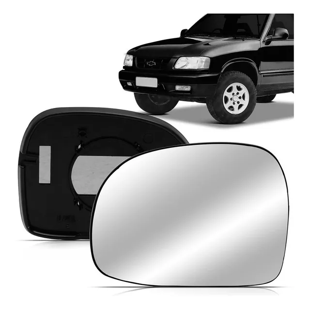 Lente Com Base Retrovisor S10 1995 Á 2011.