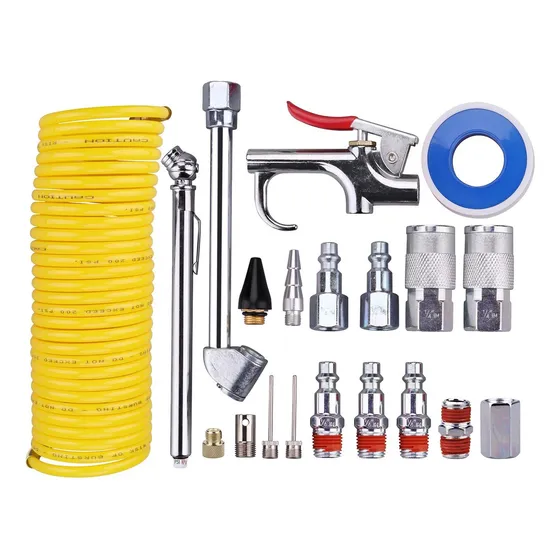 Kit Accesorios Para Compresor De Aire Con Manguera Y Pistola