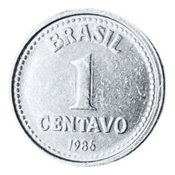 Brasil 1986 Marcon Numismática redonda aço inoxidável