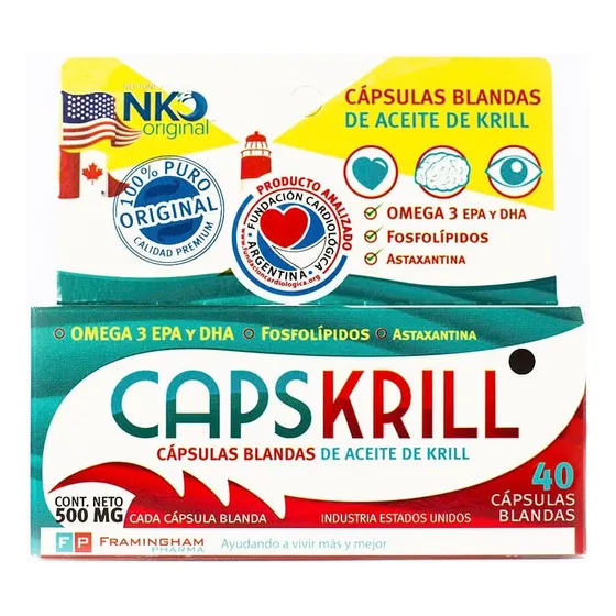 Suplemento Framingham Pharma Capskrill de 20g  40 un