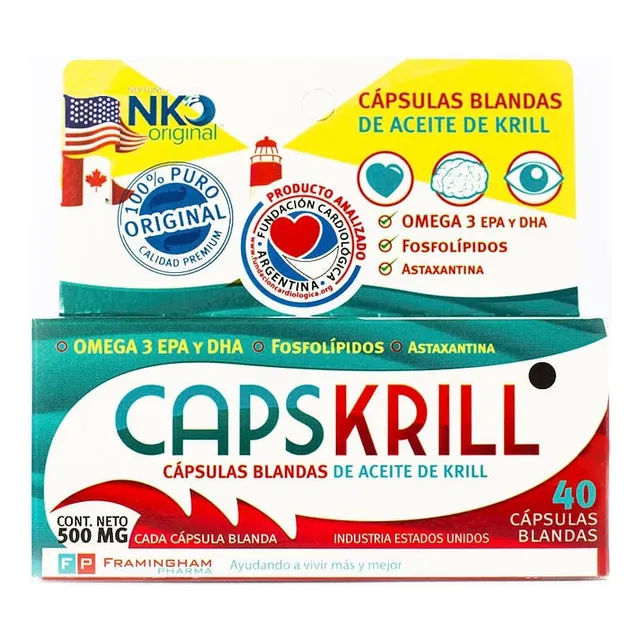 Suplemento Framingham Pharma Capskrill de 20g  40 un