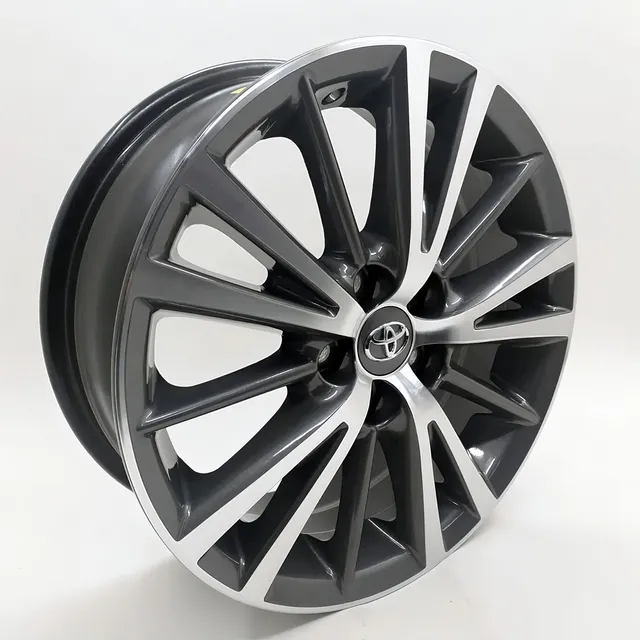 Rodas Toyota Corolla Xei 2015 Aro 16 (jogo) + Bicos Cor Grafite Com Diamantado