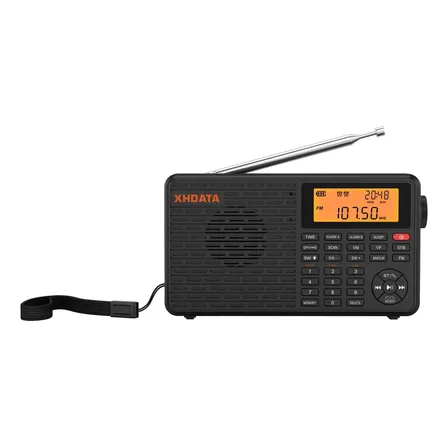 Rádio Fm Am Bluetooth Portátil Multifrequencial Xhdata D-109 Preto 127/220v