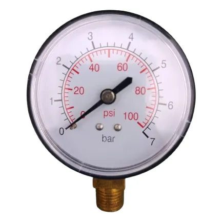 Manometro Agua 100 Psi, 7 Bar 1/4 '' Charger Mayor Detal Tc.