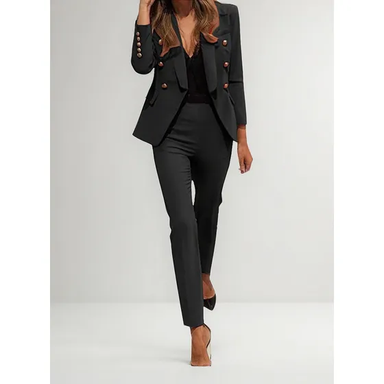 .. Traje Elegante Mangas Largas Estilo Ejecutivo P/mujer