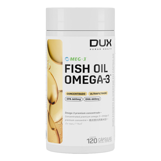 Fish Oil Ômega 3 Sem Sabor 120 Cápsulas Dux Human Health Fish Oil Ômega 3 Sem Sabor 120 Cápsulas Dux Human Health
