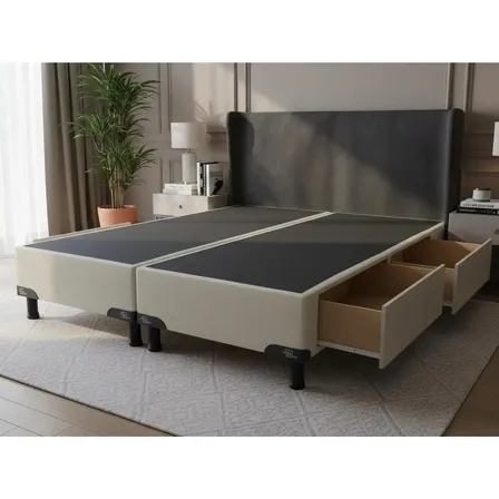Base Sommier Box Somier Cama 2 Plazas 4 Cajones Entrega S/c*
