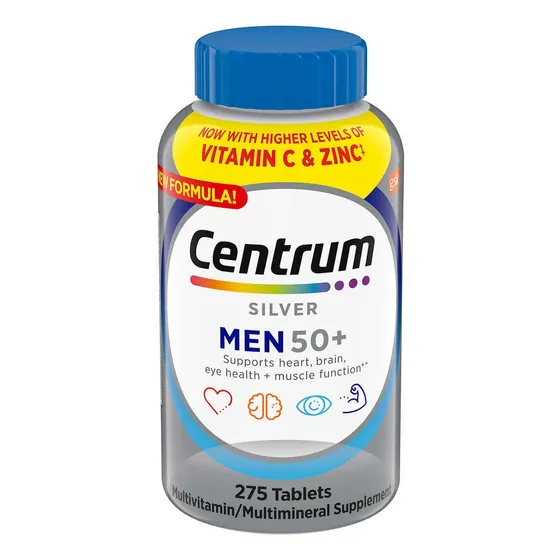 Multivitamínico Centrum Silver Men 50+ 275 comprimidos Sabor