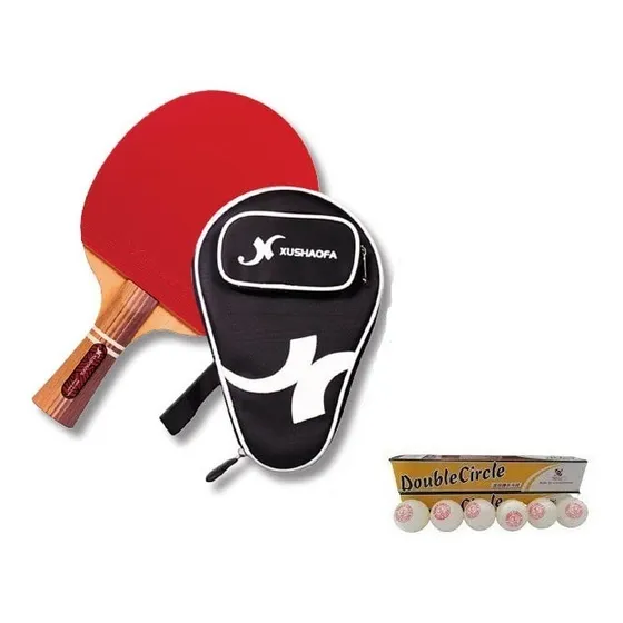 Paleta Xushaofa T7008 Con Estuche + Pelota Doble Circulo