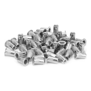 Tuerca Remachadora M4, 50 Piezas, Herrajes Acanalados De Ace Tuerca Remachadora M4, 50 Piezas, Herrajes Acanalados De Ace