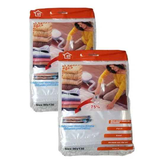Pack X2 Bolsas De Almacenamiento Al Vacío M (90 X 130 Cm )