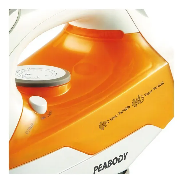 Plancha A Vapor Peabody Pe-pvc33 De 2000w Y Suela Ceramica Color Blanco/gris/naranja