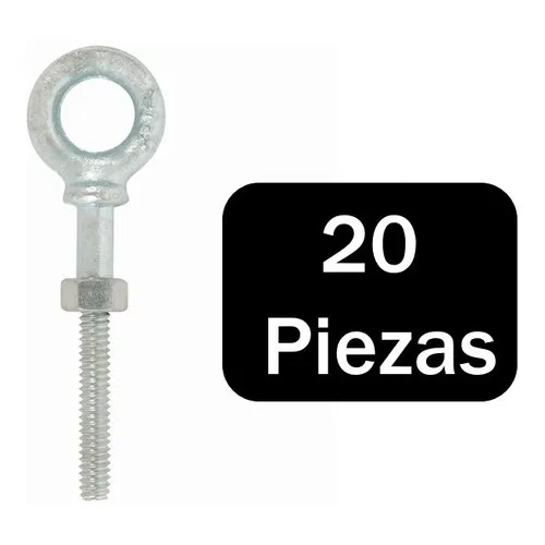 20 Armellas De Acero Larga 1/4 X 2 Forjada