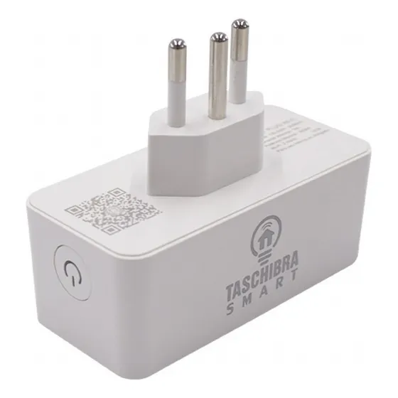 Tomada Smart Plug Wi-fi Autovolt 16a Inteligente Taschibra Cor Branco