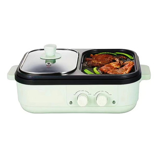 Cocina Olla Sartén Electrico Antiadherente Parrilla 2 En 1 Cocina Olla Sartén Electrico Antiadherente Parrilla 2 En 1