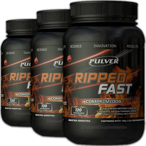 3 Ripped Fast Pulver Quemador Grasa Abdominal + Dieta