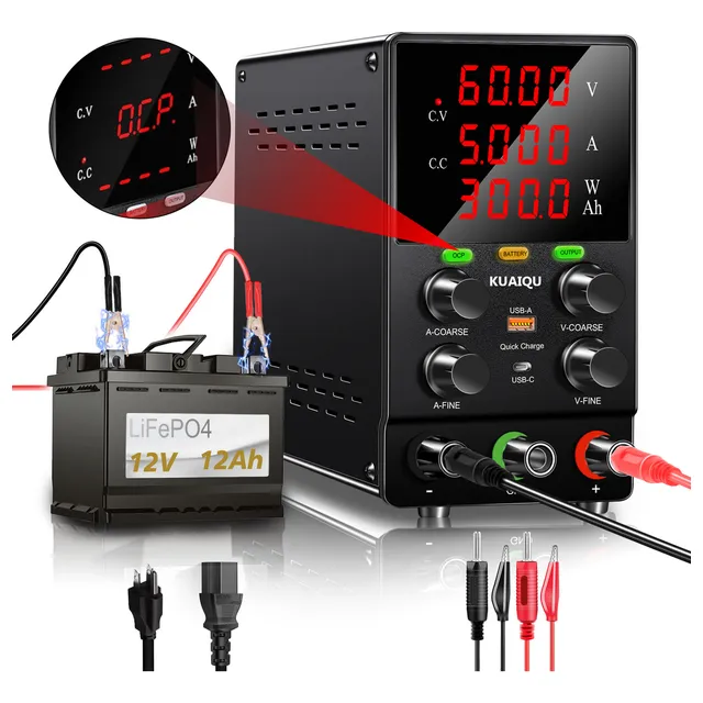 60v 5a 300w Fuente De Alimentación Cargador De Batería Ocp ，Cargador Rápido Inteligente Batería Coche/moto 12v/24v