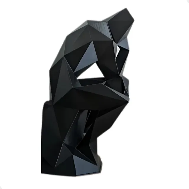 Estatua Réplica O Pensador Decoração Geometrica Com 15 Cm