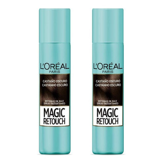Tinte Retocador Temporal Raíces Canas Castaño Oscuro 2 Pack Tinte Retocador Temporal Raíces Canas Castaño Oscuro 2 Pack