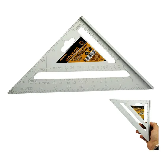 Escuadra Triangular Carpintero Resistente 7 Pulgadas