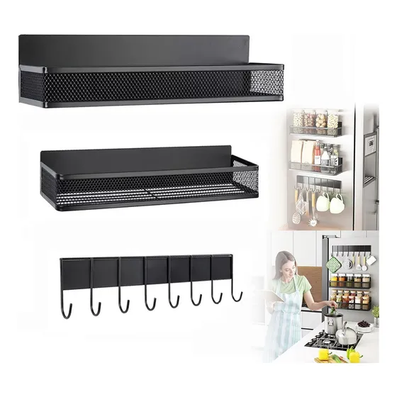 Kit 3 Estante De Almacenamiento Magnético Multifuncional