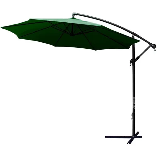 Parasol Sombrilla 3 M Soporte Pedestal Jardin Playa Patio Color Verde