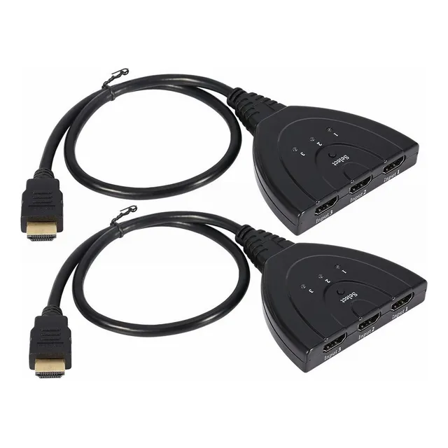 , 2×negro 3 Puertos Hdmi Multi Display Interruptor