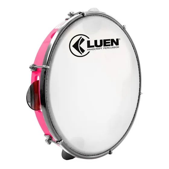 Pandeiro 10 Abs Rosa Pele Leitosa Luen