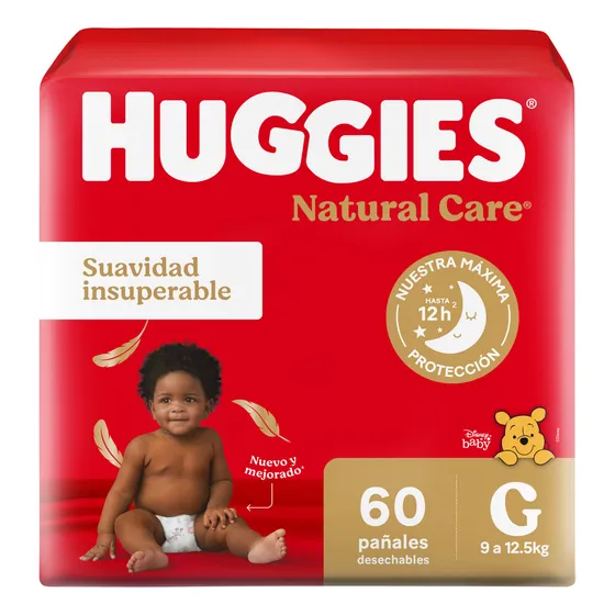 Pañales Huggies Natural Care g x 60 un