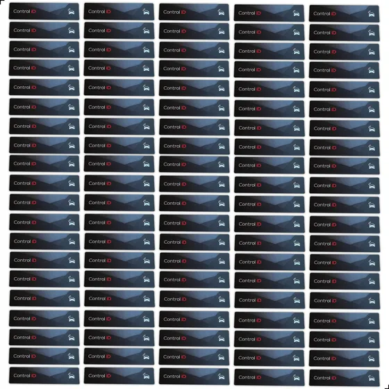 100x Tag Adesivo Uhf Veicular Para Antena Control Id Iduhf