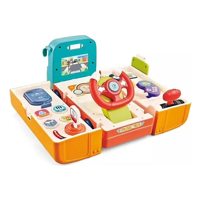 Juego Didáctico Autobús Interactivo Con Volante Para Niños