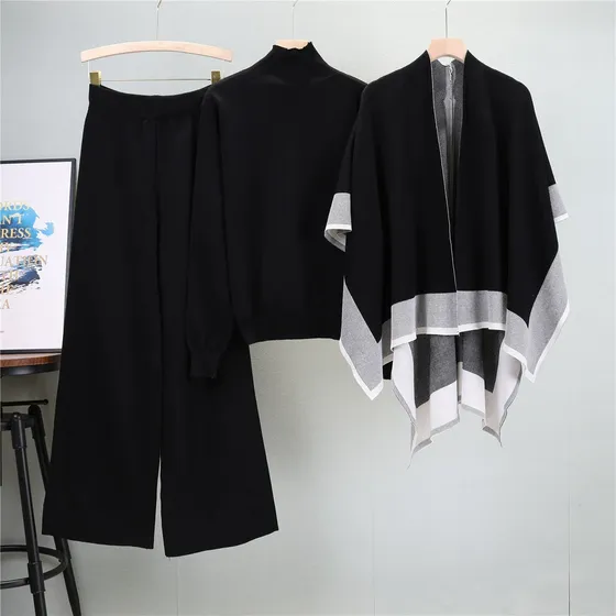 Conjunto 3 Piezas Dama Rocco Unico Talle Modelo33sp017 Negro Unico