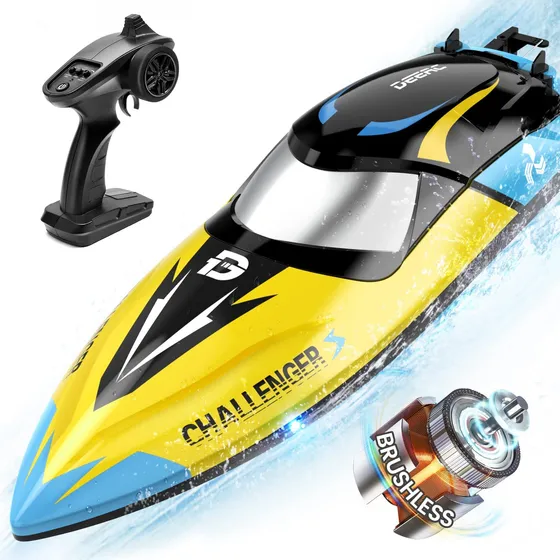 Barco Rc Deerc, A Control Remoto, 2.4 Ghz Con Luces Led