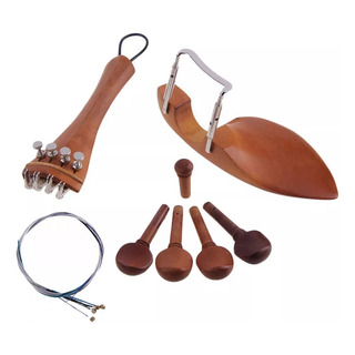 4/4 Piezas De Violín De Ébano Cordal + Clavijas Giratorias, 4/4 Piezas De Violín De Ébano Cordal + Clavijas Giratorias,