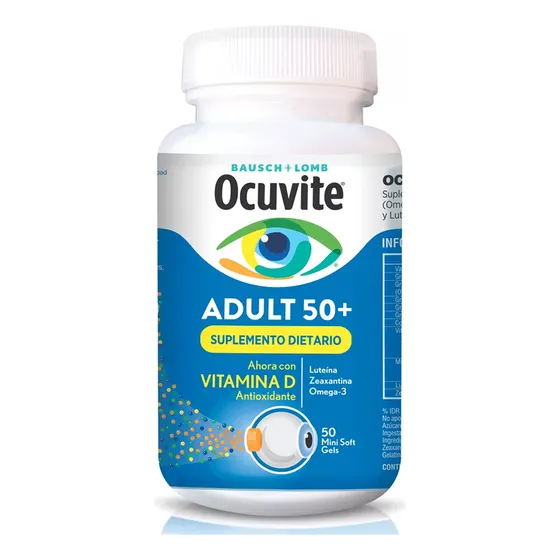 Ocuvite Adult 50+ Vitaminas Salud Ocular Luteína Omega 3