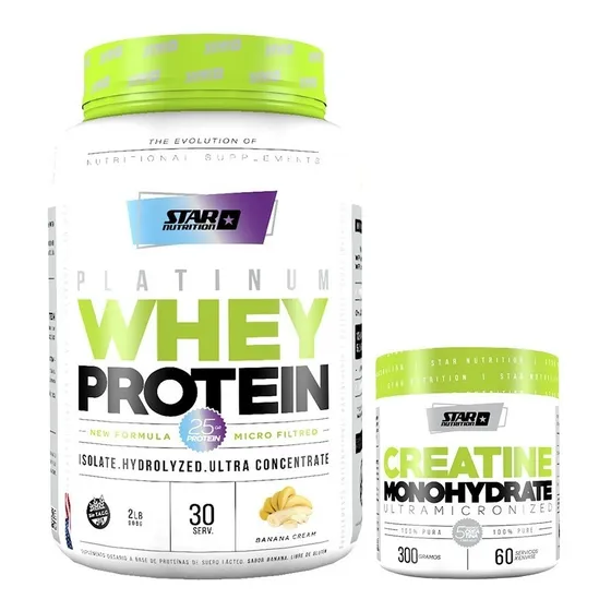 Whey Protein 2 Lb + Creatina 300 Gr Star Nutrition