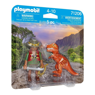 Playmobil Dinos Figura Armable Aventurero Con T-rex 5 Piezas 3+ Playmobil Dinos Figura Armable Aventurero Con T-rex 5 Piezas 3+